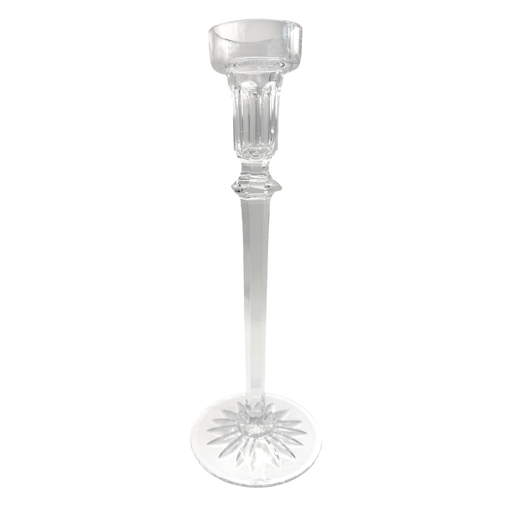 Rogaska‎ Crystal Taper Candlestick Holder - 10" Tall - Signed - Starburst Base - Picture 3 of 10